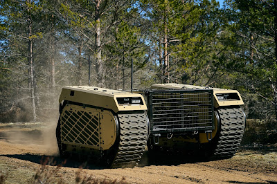 The Milrem Robotics THeMIS 5th generation Unmanned Ground Vehicle on the 16th of April 2019