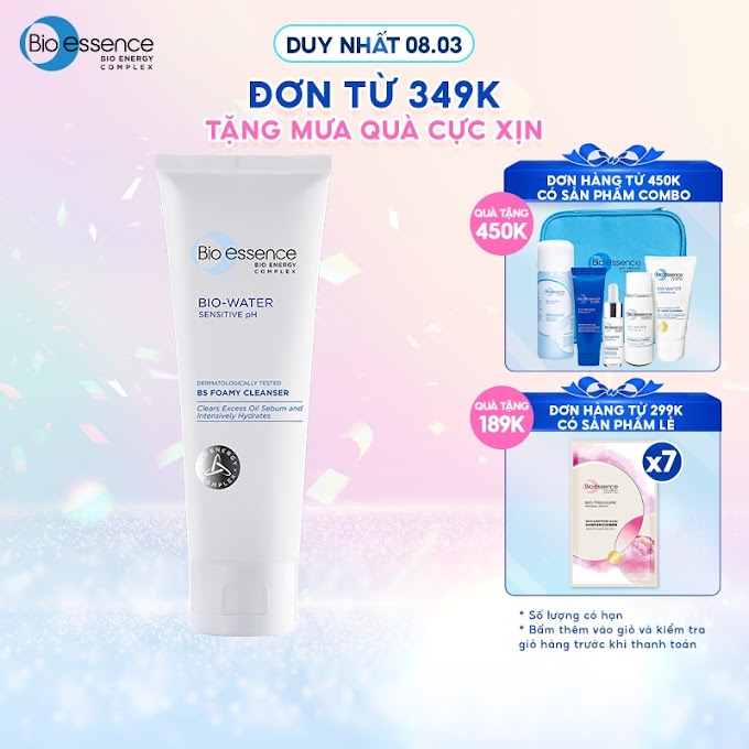 Mall Shop [ bioessence_vietnam ] Sữa rửa mặt cấp ẩm và phục hồi Bio Essence Bio-Water B5 Foamy Cleanser 100g