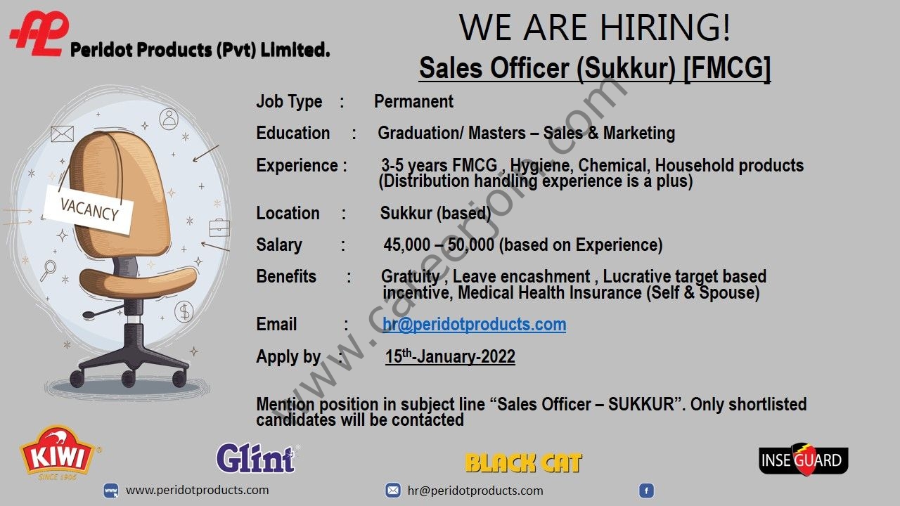 Peridot Products Pvt Ltd Jobs Sales Officer: