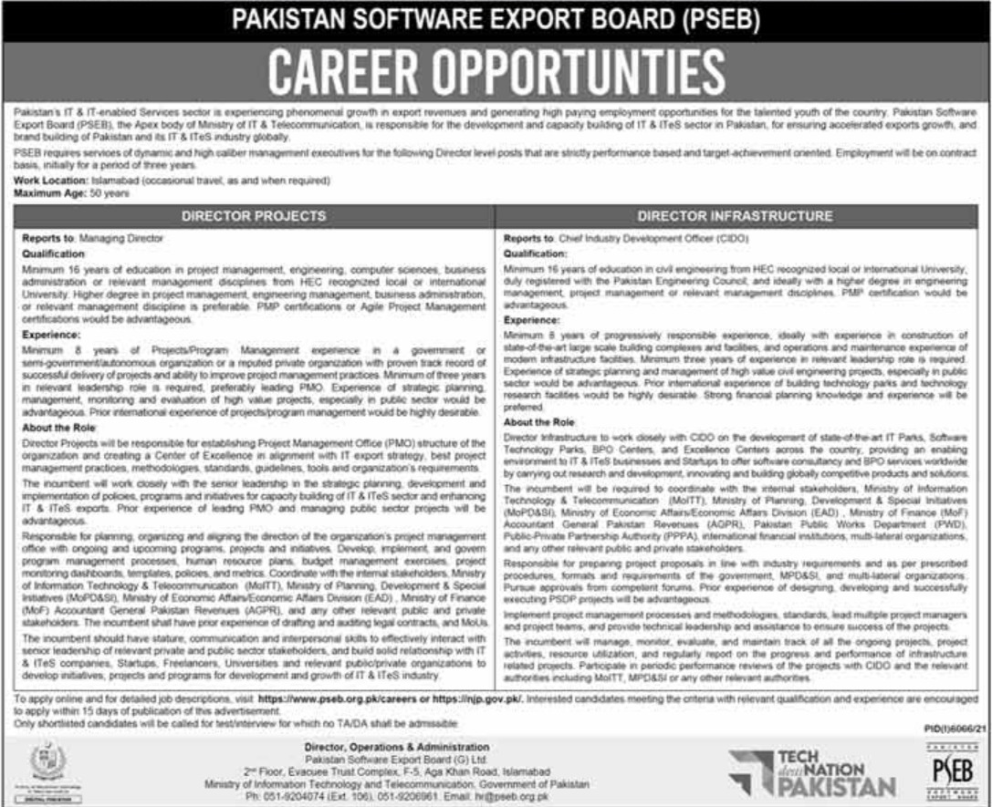 Ministry of IT and Telecommunication Jobs 2022