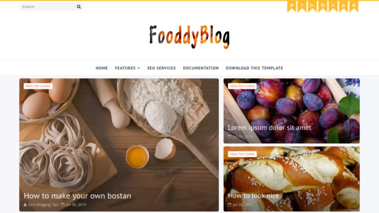 FooddyBlog Blogger Template is a beautiful Responsive Blogger theme