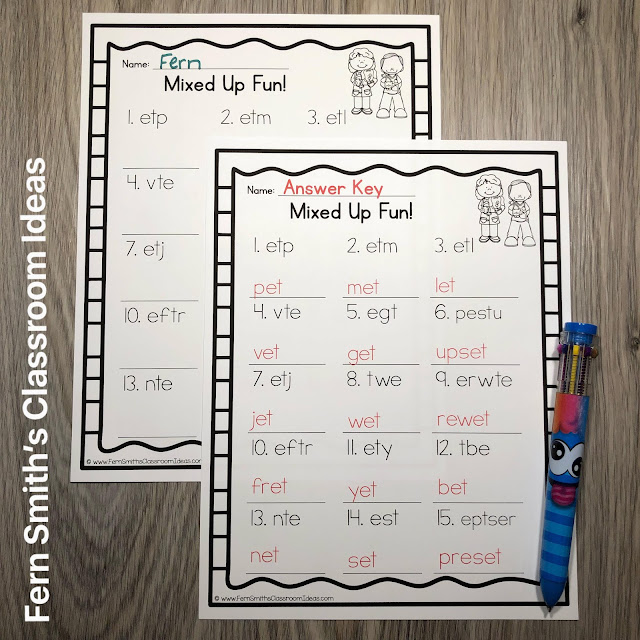 Click Here to Download The New & Improved -et Word Family Spelling Unit to Use in Your Classroom Today!