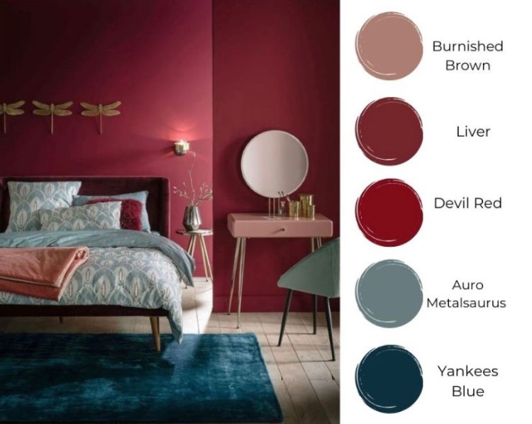 bedroom wall colour combination images