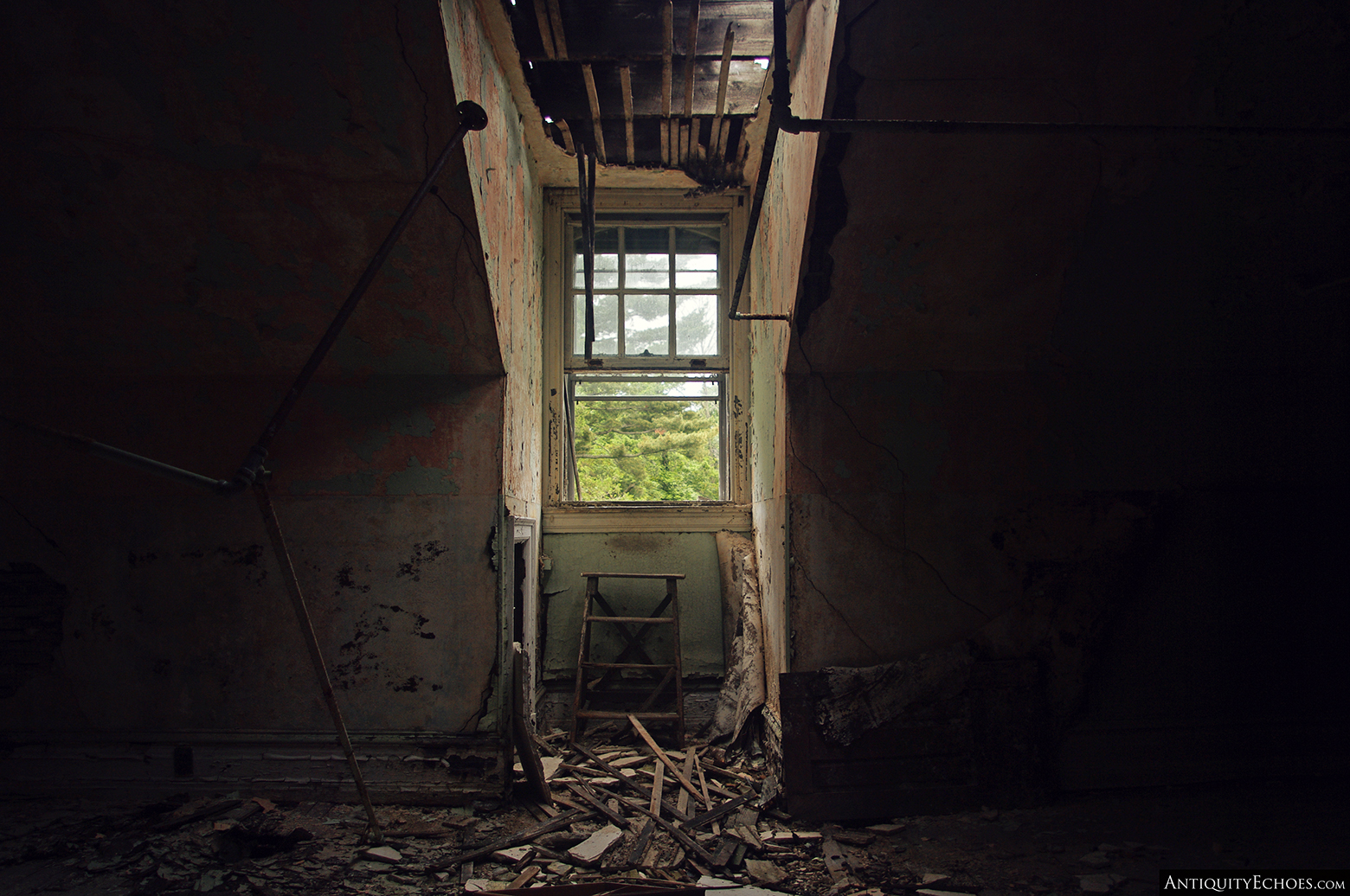 Woodburne Mansion - Looking out a Dormer