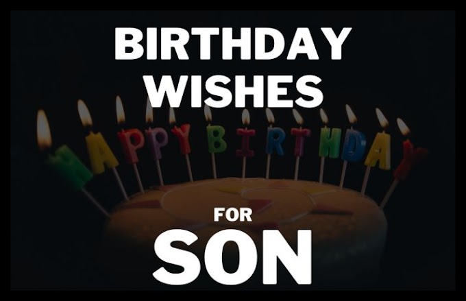 Birthday Wishes for Son in English