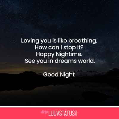 good night good thoughts in english