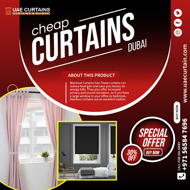 cheap curtains Dubai - Blackout Curtains lulu