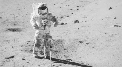 Astronaut Eugene Cernan on the moon during the Apollo 17 mission.