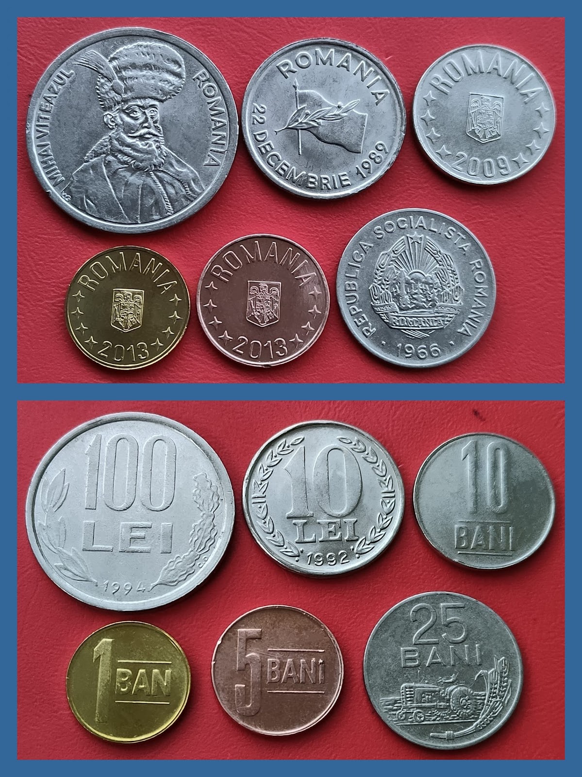ROMANIA SET OF 6 COINS  (#RVJ)