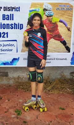 Gopika R, Class IX C Selected to Kerala Junior Roll Ball Team