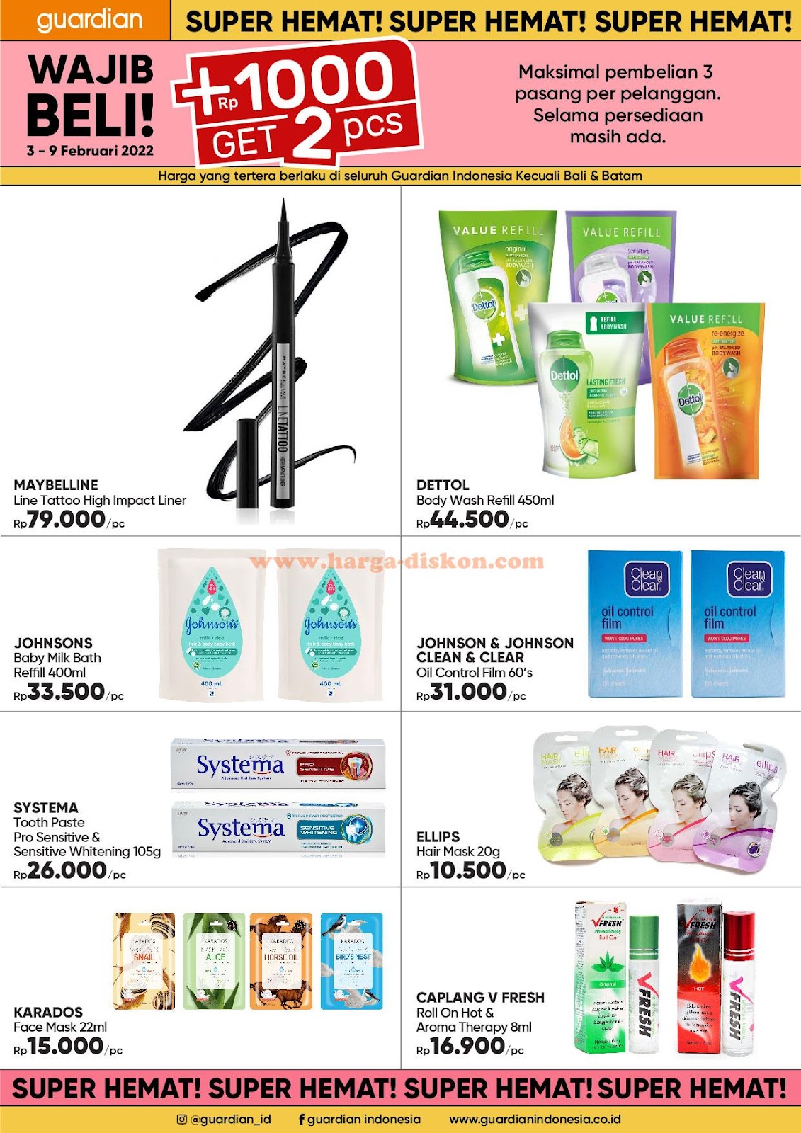 Katalog Promo GUARDIAN Super Hemat 03 - 09 Februari 2022