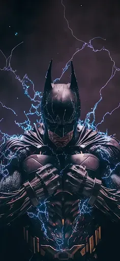 Sleek Ai generated image of Batman. Use as wallpaper on your Phone.