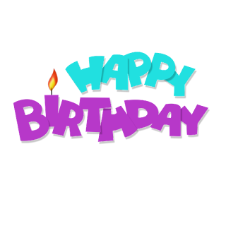 Happy Birthday png text 3d effects