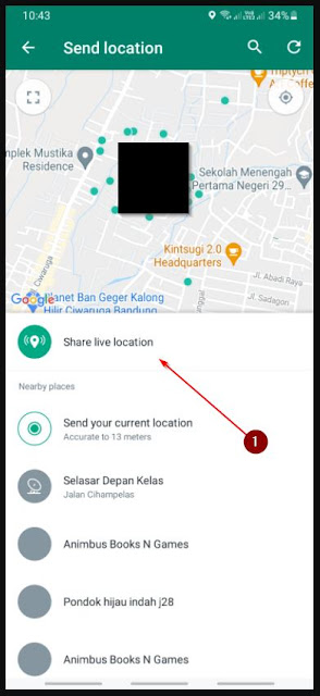 cara share lokasi live dan real time di aplikasi whatsapp