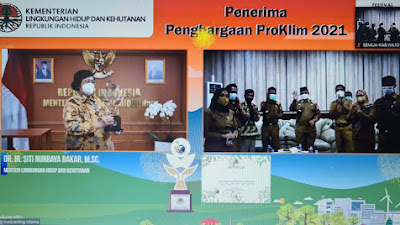 Bupati Wajo Terima Penghargaan Proklim Kategori Utama dan Apresiasi Pembinaan Proklim Tahun 2021