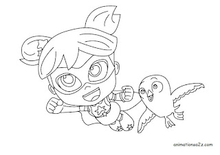 Zoey and Kipper coloring page