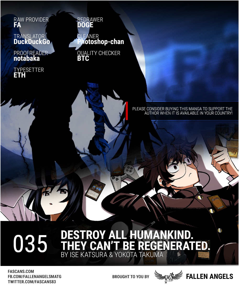 Destroy All Humankind. They Can’t Be Regenerated.: Chapter 35 - Page 1