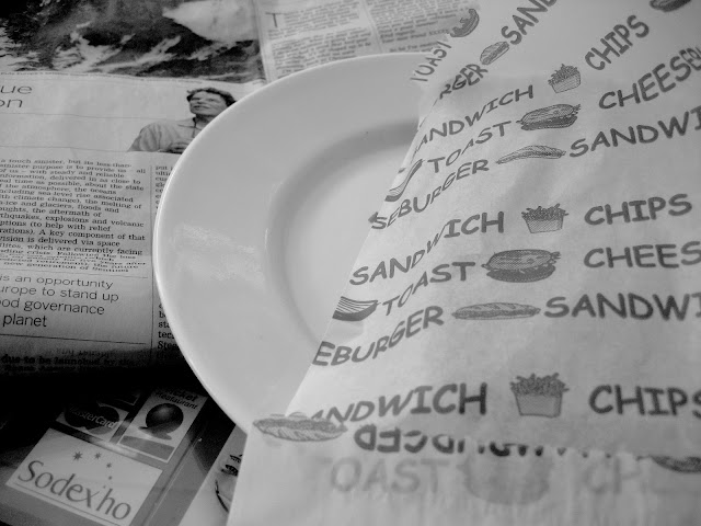 Paper food wrap in Istanbul, Turkey. June 2012. Credit: Mzuriana.