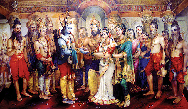 The marriage of Sita and Rama