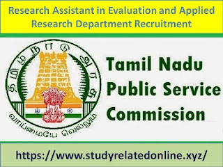 Tnpsc Research Assistant notification last date 19.11.2021