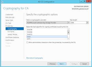 how to install and configure adcs on windows server 2012 r2