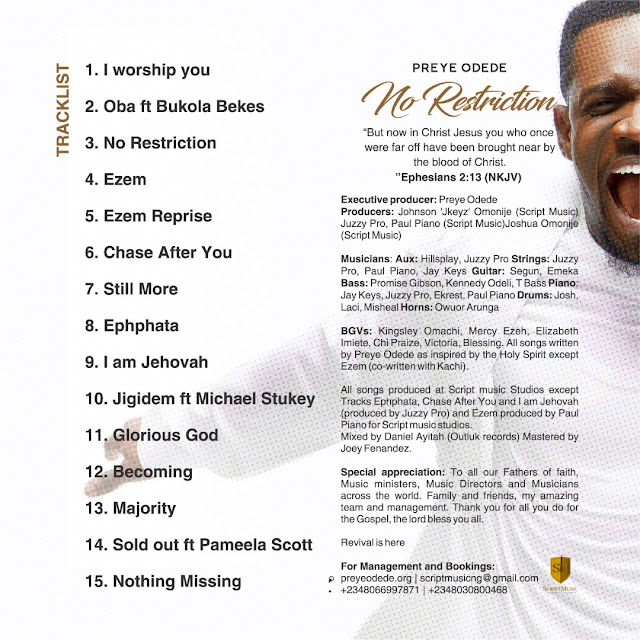 Album: Preye Odede – No Restriction