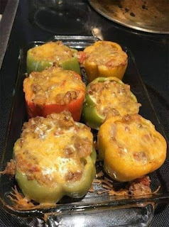 Beef and Rice Stuffed Peppers