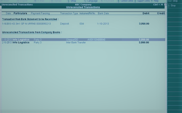 import bank statement in tally prime