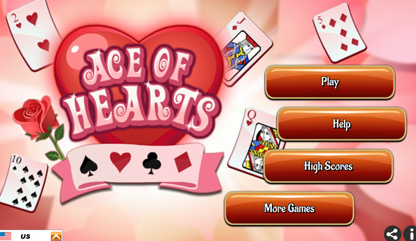 Solitaire, playing solitaire online, Klondike, Classic solitaire, Ace of Hearts, Flower Garden Solitaire, free online games, free solitaire games, play solitaire online for free, relaxation, break time, deck of cards, free time, 