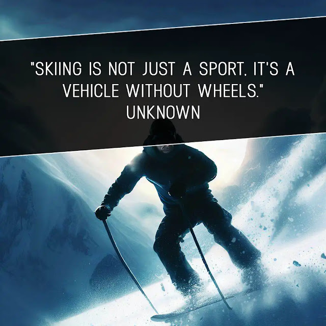 6. “Skiing is not just a sport, it’s a vehicle without wheels.” – Author Unknown