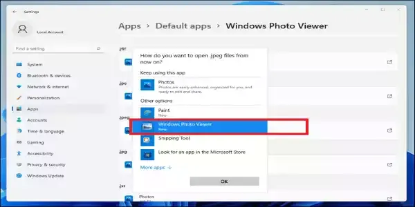 كيفية استرجاع Windows Photo Viewer  لعرض الصور في ويندوز 11
