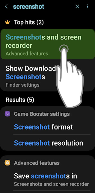 Screenshot Formats and Settings Picture