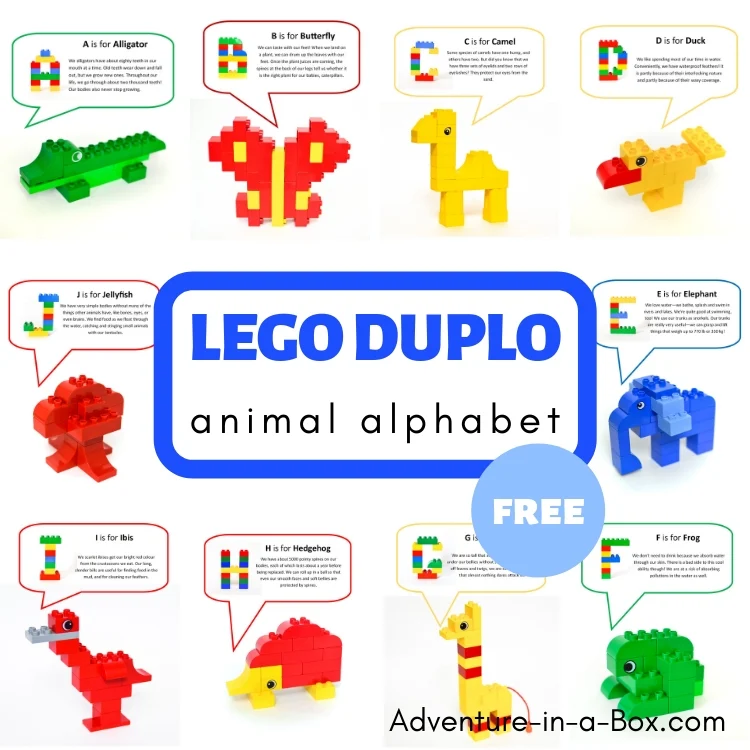 Free LEGO Duplo Animal Alphabet