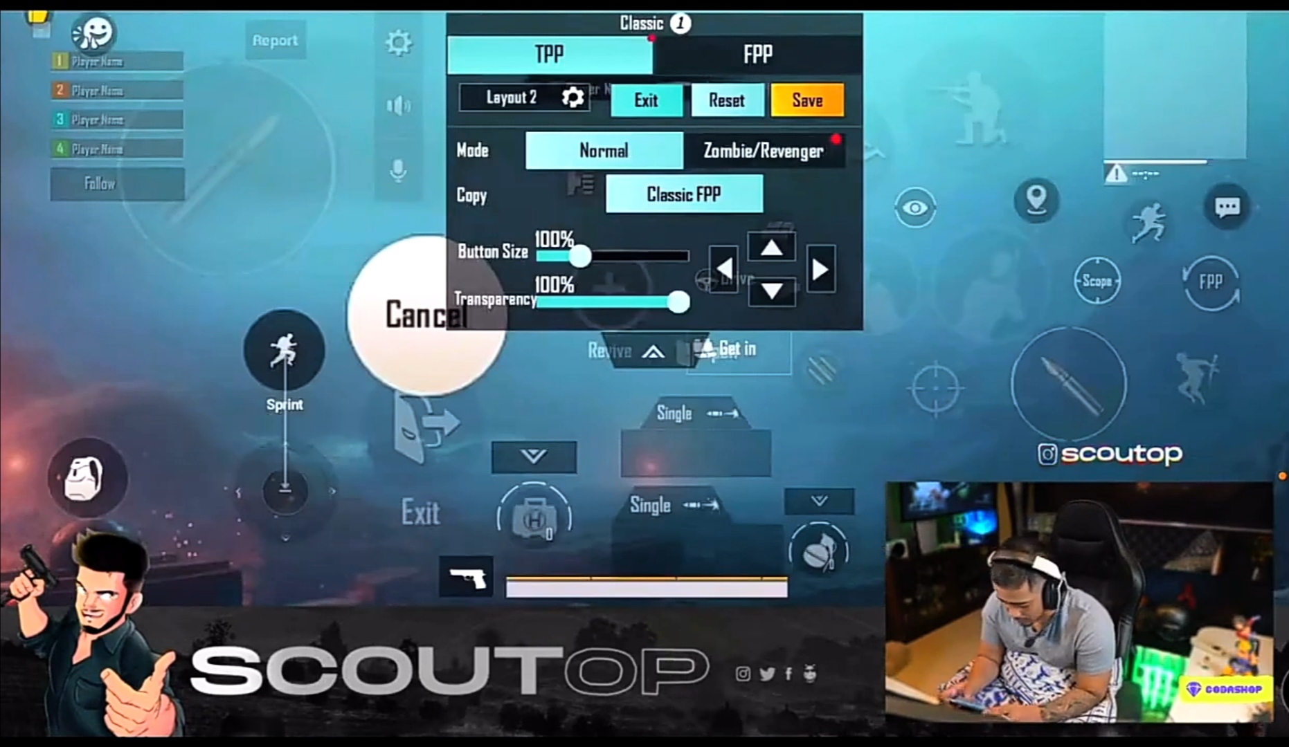 Scout BGMI Control Layout and Sensitivity Code 2022