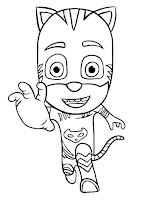 Catboy PJ Masks coloring page