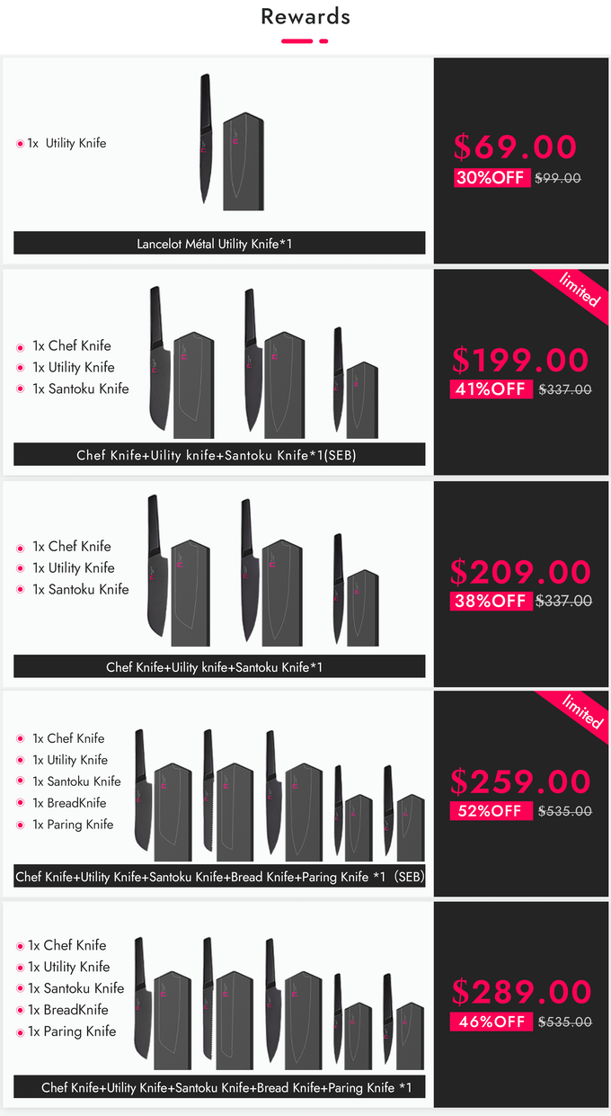 Lancelot Métal: Razor Sharp Magnetic 1-Knife-1-Block Set