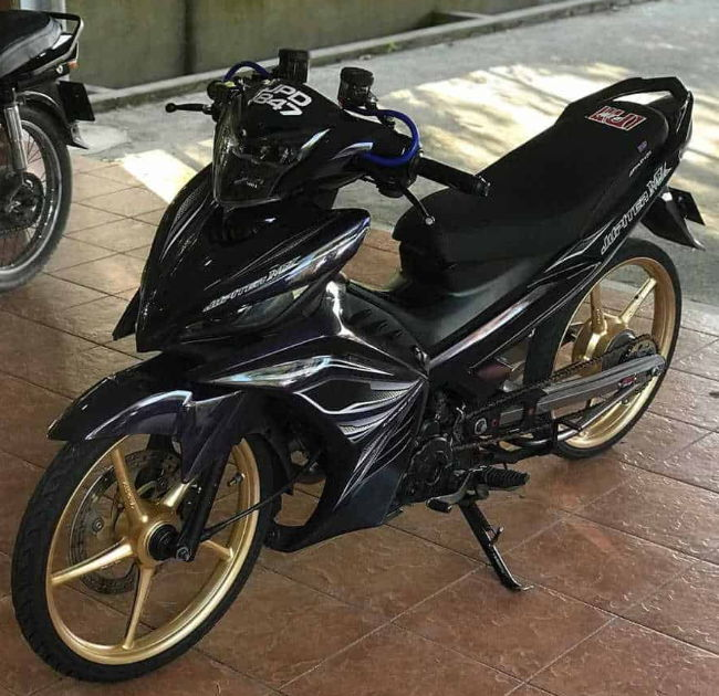 modifikasi jupiter mx 150 cc Simple Warna hitam