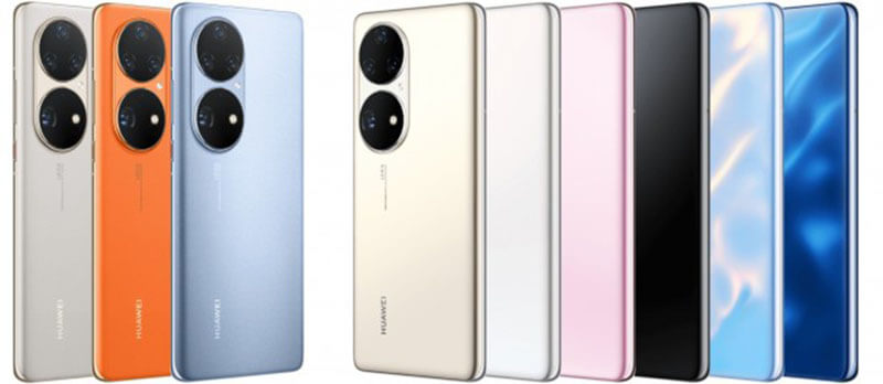 All colors of the P50 Pro (new ones are on the left)