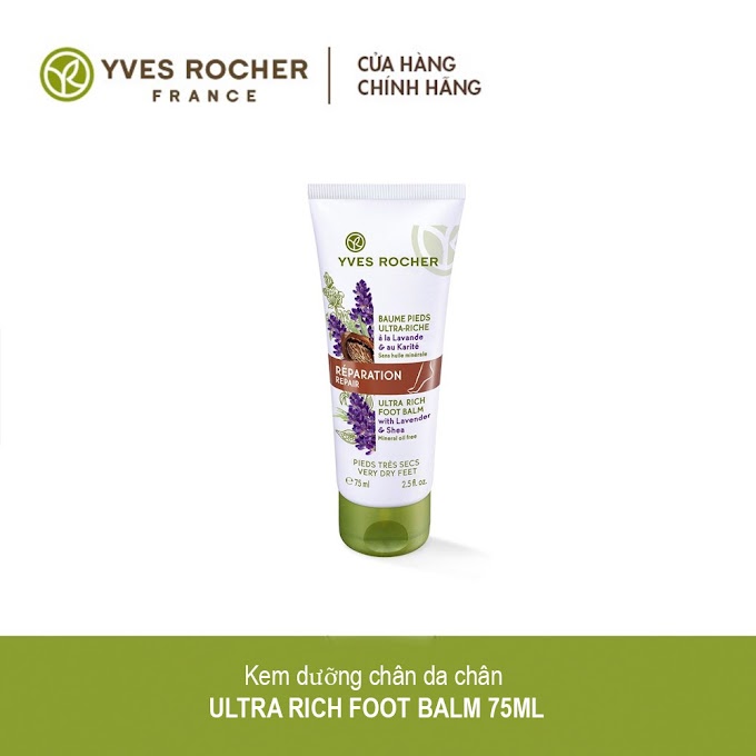 Mall Shop [ yvesrocher_officialstorehcm ] Kem dưỡng chân da chân Yves Rocher Ultra Rich Foot Balm 75ml