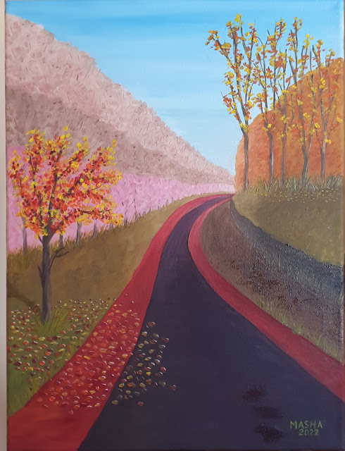 Peinture sur toile Masha Une allée en automne