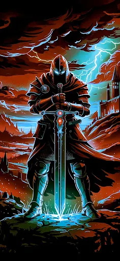 Fantasy Knight 4K Wallpaper for Mobile
