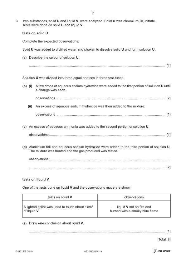 IGCSE Chemistry (0620) Solved Past Papers (2021-2004) Cell ...