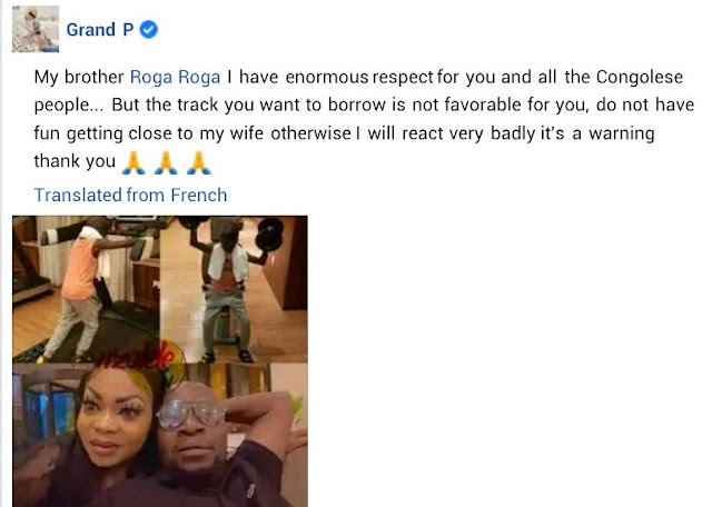 Do Not Trespass: Grand P sends stern warning to Congolose musician for cuddling his wife, Eudoxie Yao