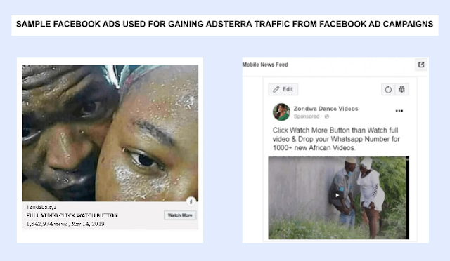 Facebook sample ads for adsterra traffic