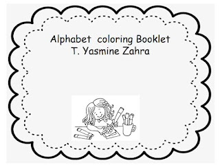 alphabet coloring booklet لتعليم الأطفال الحروف الهجائية الإنجليزية