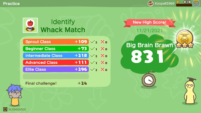 Big Brain Academy Brain vs Brain demo Identify Whack Match triple gold medal 831
