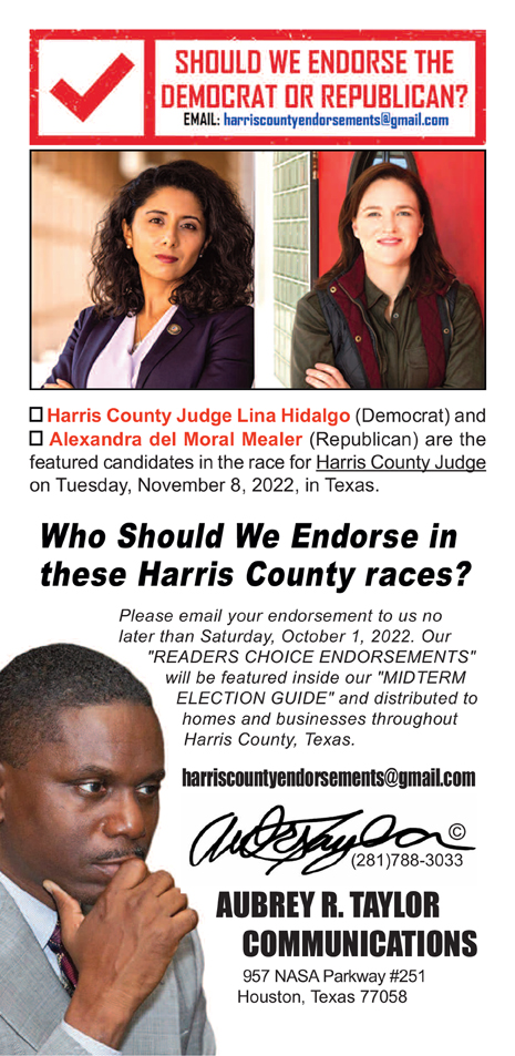 Lina Hidalgo and Alexandra del Moral Mealer are running for Harris County Judge