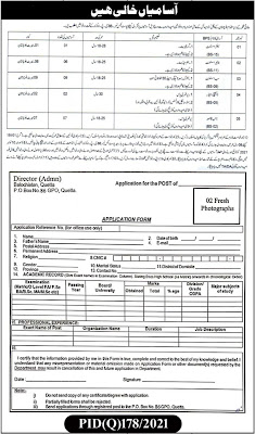 Federal Government Organization Balochistan Jobs 2022