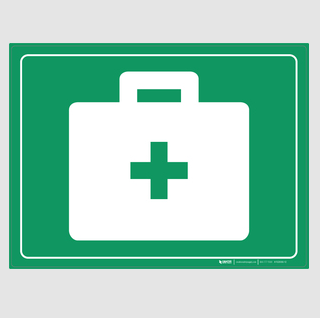 first aid kit sign