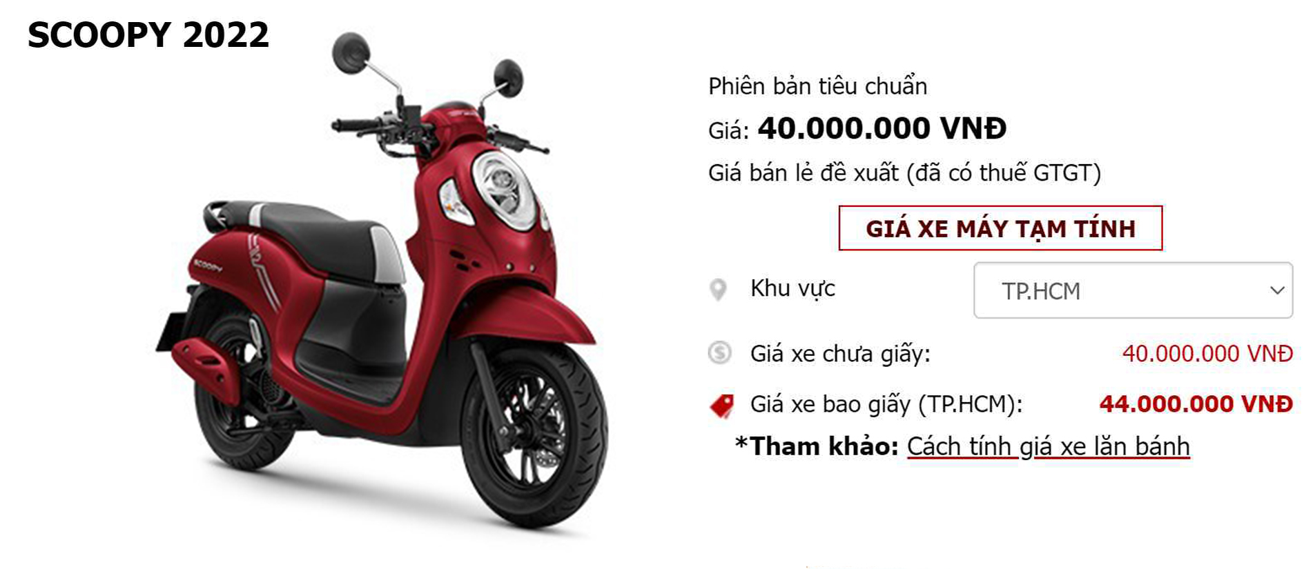 Giá Xe Máy Honda Scoopy 2022 Mới Nhất Hôm Nay Tháng 2/2022